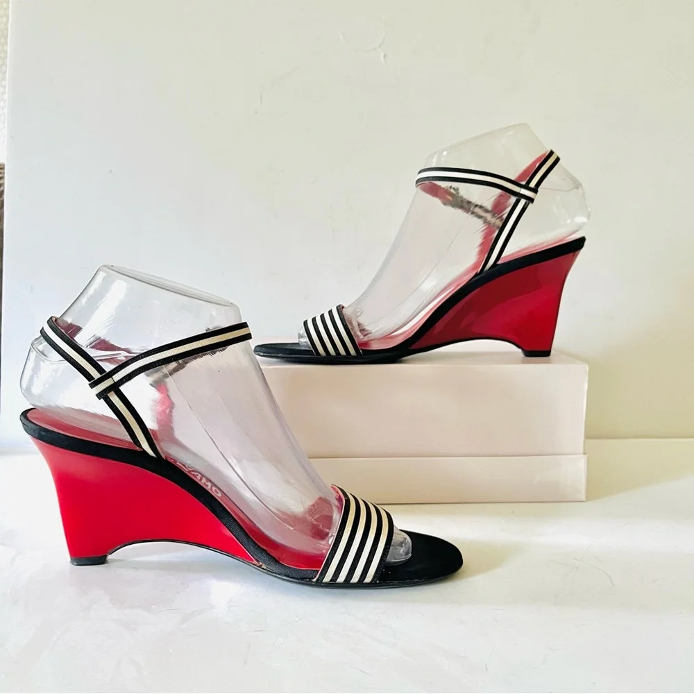 Salvatore Ferragamo red lacquered